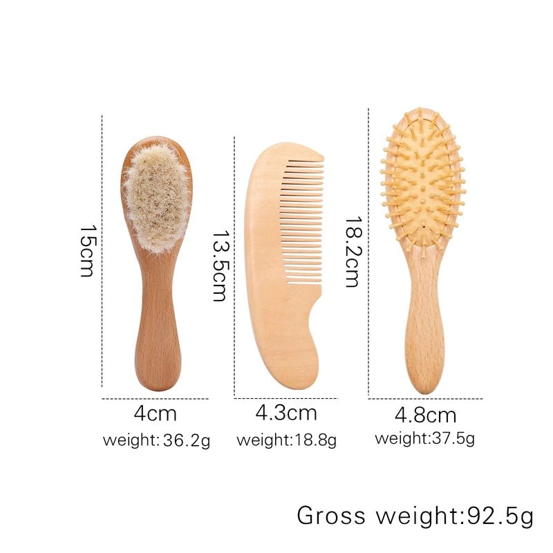 Natural wood & wool hairbrush - Cambout